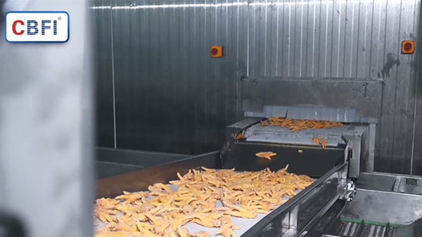 Mesin Pembeku Cepat Spiral Ganda Kapasitas 1 Ton per Jam untuk Ceker Ayam